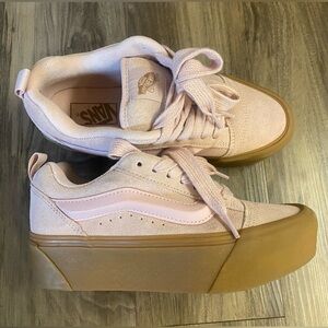 NEW Vans Knu Stacked Rose Pink Platform Suede Sneaker